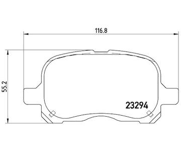 Sada brzdových destiček, kotoučová brzda BREMBO P 83 044