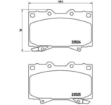 Sada brzdových destiček, kotoučová brzda BREMBO P 83 048