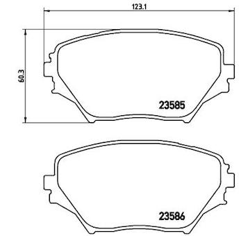 Sada brzdových destiček, kotoučová brzda BREMBO P 83 055