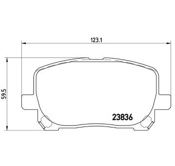 Sada brzdových destiček, kotoučová brzda BREMBO P 83 061