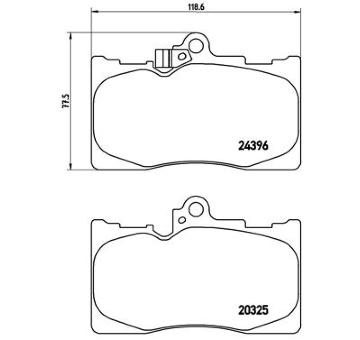 Sada brzdových destiček, kotoučová brzda BREMBO P 83 072