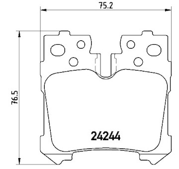 Sada brzdových destiček, kotoučová brzda BREMBO P 83 076