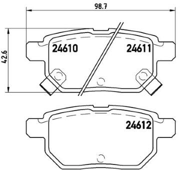 Sada brzdových platničiek kotúčovej brzdy BREMBO P 83 083