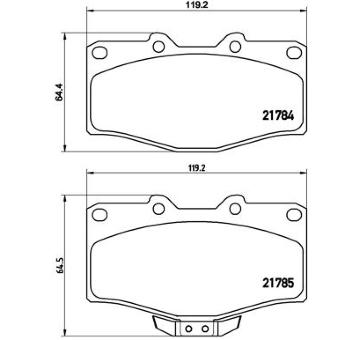 Sada brzdových destiček, kotoučová brzda BREMBO P 83 095