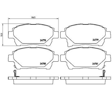 Sada brzdových destiček, kotoučová brzda BREMBO P 83 097