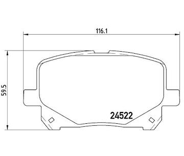 Sada brzdových destiček, kotoučová brzda BREMBO P 83 100