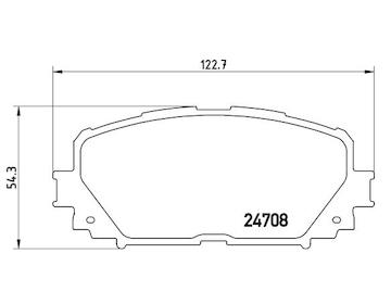 Sada brzdových destiček, kotoučová brzda BREMBO P 83 101