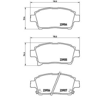 Sada brzdových platničiek kotúčovej brzdy BREMBO P 83 103