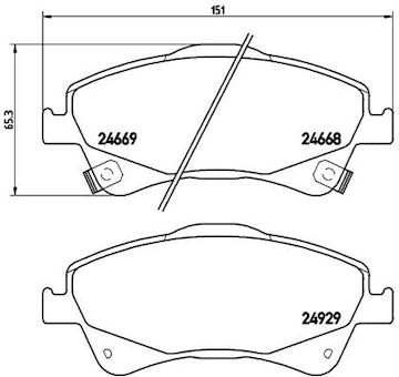 Sada brzdových platničiek kotúčovej brzdy BREMBO P 83 109X