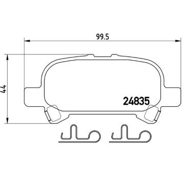 Sada brzdových destiček, kotoučová brzda BREMBO P 83 110