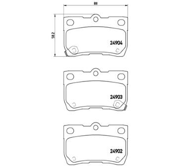 Sada brzdových platničiek kotúčovej brzdy BREMBO P 83 113