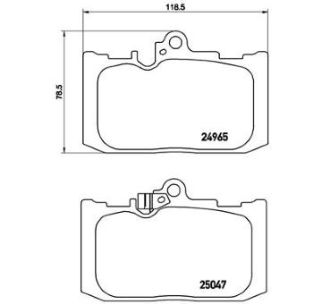 Sada brzdových destiček, kotoučová brzda BREMBO P 83 131