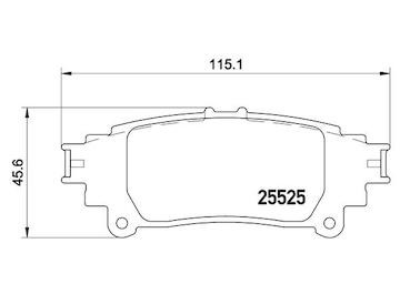 Sada brzdových destiček, kotoučová brzda BREMBO P 83 132