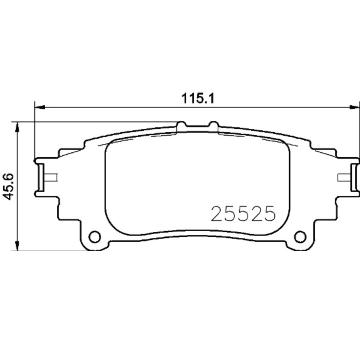 Sada brzdových destiček, kotoučová brzda BREMBO P 83 153