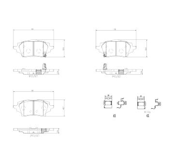 Sada brzdových destiček, kotoučová brzda BREMBO P 83 178