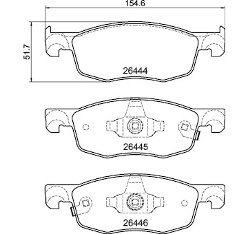 Sada brzdových destiček, kotoučová brzda BREMBO P 83 185