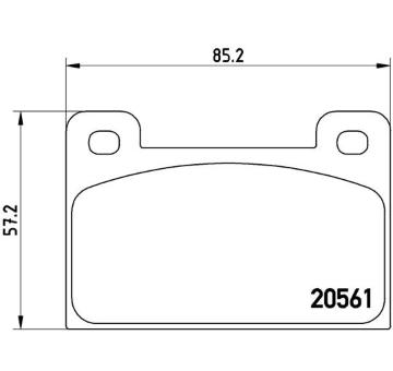 Sada brzdových destiček, kotoučová brzda BREMBO P 85 006