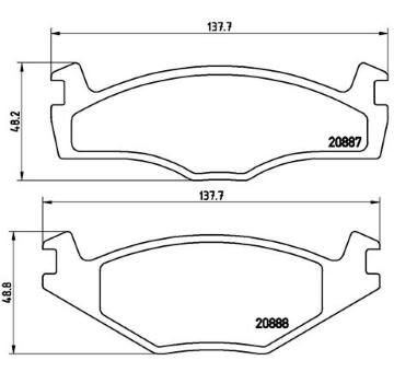 Sada brzdových destiček, kotoučová brzda BREMBO P 85 012