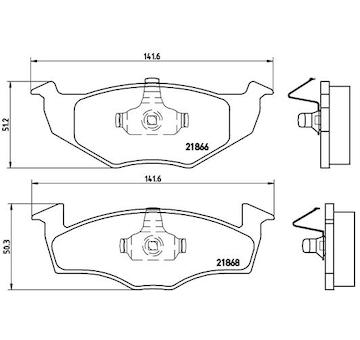 Sada brzdových destiček, kotoučová brzda BREMBO P 85 031