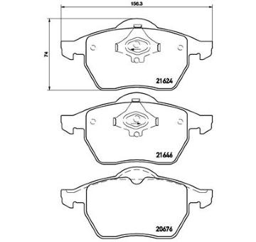 Sada brzdových destiček, kotoučová brzda BREMBO P 85 036