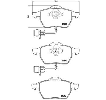 Sada brzdových destiček, kotoučová brzda BREMBO P 85 040