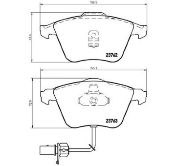 Sada brzdových destiček, kotoučová brzda BREMBO P 85 056