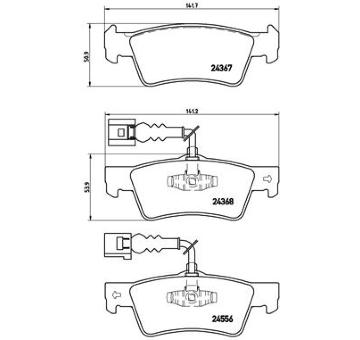 Sada brzdových destiček, kotoučová brzda BREMBO P 85 068