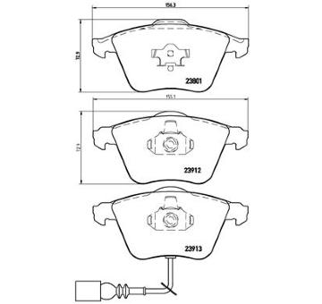 Sada brzdových destiček, kotoučová brzda BREMBO P 85 079