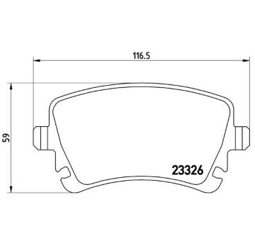 Sada brzdových destiček, kotoučová brzda BREMBO P 85 083