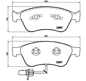 Sada brzdových destiček, kotoučová brzda BREMBO P 85 087