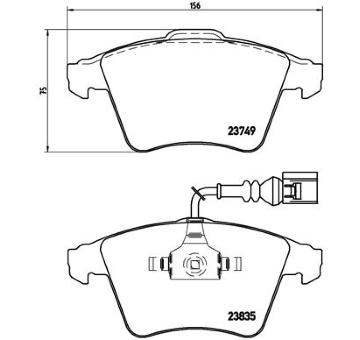 Sada brzdových destiček, kotoučová brzda BREMBO P 85 090