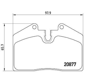 Sada brzdových destiček, kotoučová brzda BREMBO P 85 094