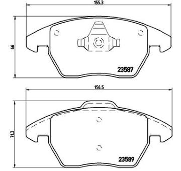 Sada brzdových platničiek kotúčovej brzdy BREMBO P 85 105