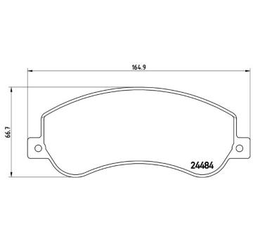 Sada brzdových destiček, kotoučová brzda BREMBO P 85 115