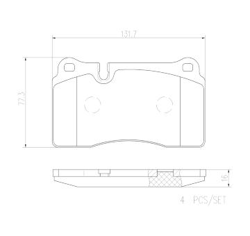 Sada brzdových destiček, kotoučová brzda BREMBO P 85 116E