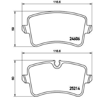 Sada brzdových destiček, kotoučová brzda BREMBO P 85 119