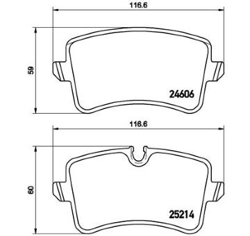 Sada brzdových destiček, kotoučová brzda BREMBO P 85 120