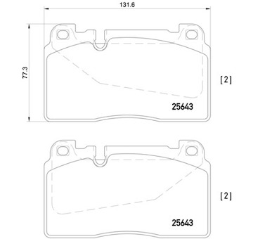 Sada brzdových platničiek kotúčovej brzdy BREMBO P 85 123