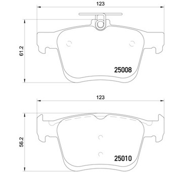 Sada brzdových destiček, kotoučová brzda BREMBO P 85 125E