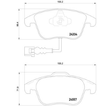 Sada brzdových destiček, kotoučová brzda BREMBO P 85 130