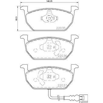 Sada brzdových destiček, kotoučová brzda BREMBO P 85 137