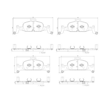 Sada brzdových destiček, kotoučová brzda BREMBO P85164NX