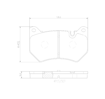 Sada brzdových destiček, kotoučová brzda BREMBO P 85 177