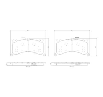 Sada brzdových destiček, kotoučová brzda BREMBO P 85 183