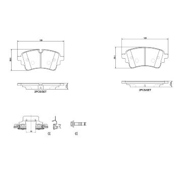 Sada brzdových destiček, kotoučová brzda BREMBO P 85 186