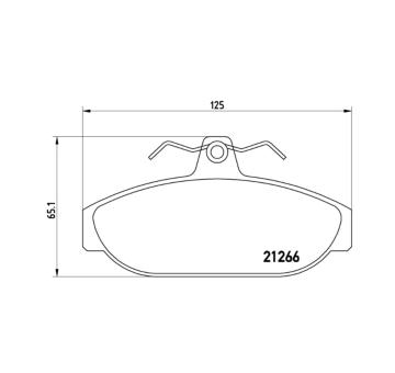 Sada brzdových destiček, kotoučová brzda BREMBO P 86 005