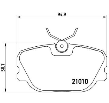 Sada brzdových destiček, kotoučová brzda BREMBO P 86 011