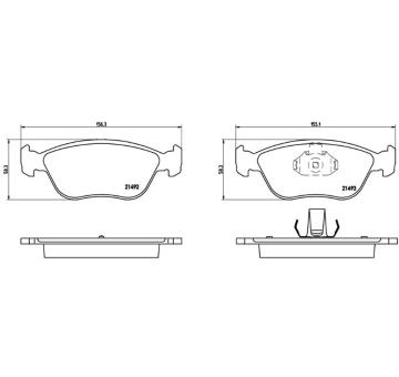 Sada brzdových destiček, kotoučová brzda BREMBO P 86 024