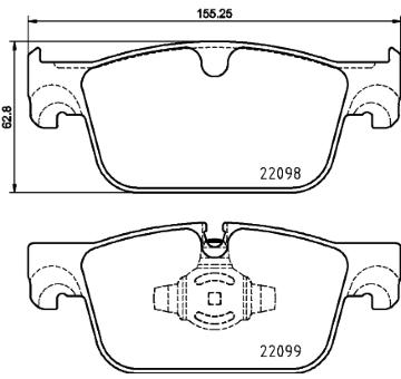 Sada brzdových destiček, kotoučová brzda BREMBO P 86 028