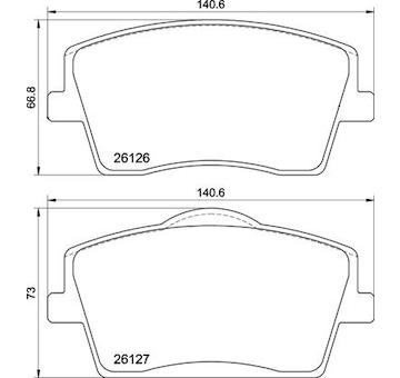 Sada brzdových platničiek kotúčovej brzdy BREMBO P 86 031